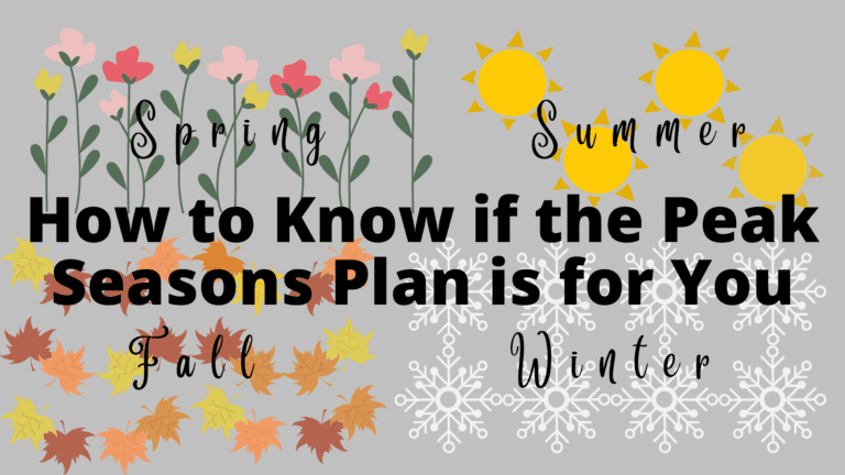 Image highlighting key indicators to determine if the Peak Seasons Plan is right for you.