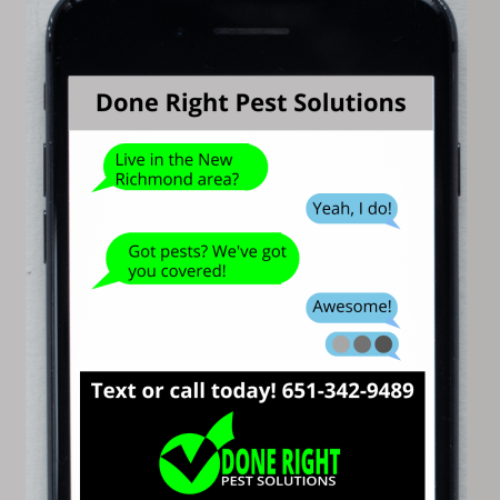 Image showcasing pest control services in New Richmond, WI, keeping your home pest-free and protected. For the best New Richmond pest control, New Richmond WI pest control, look no further.